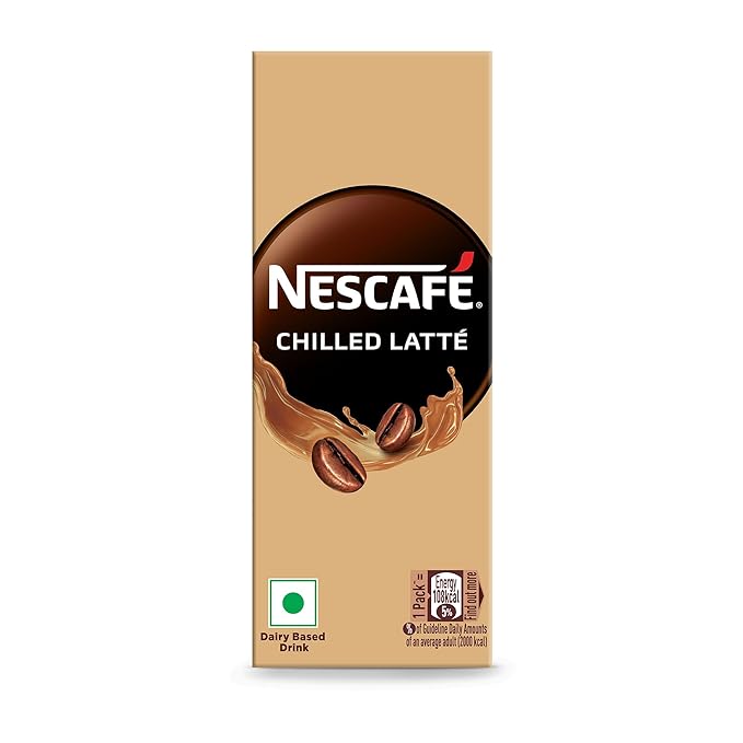 Nescafe Ready To Drink Coffee Flavoured Milk, Iced Latte, 180 ml Tetra Pack, Liquid